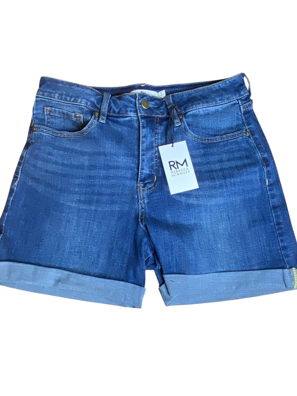 Rebecca Minkoff RM Denim 90βs Jean Shorts Womenβs Size 8 NWT